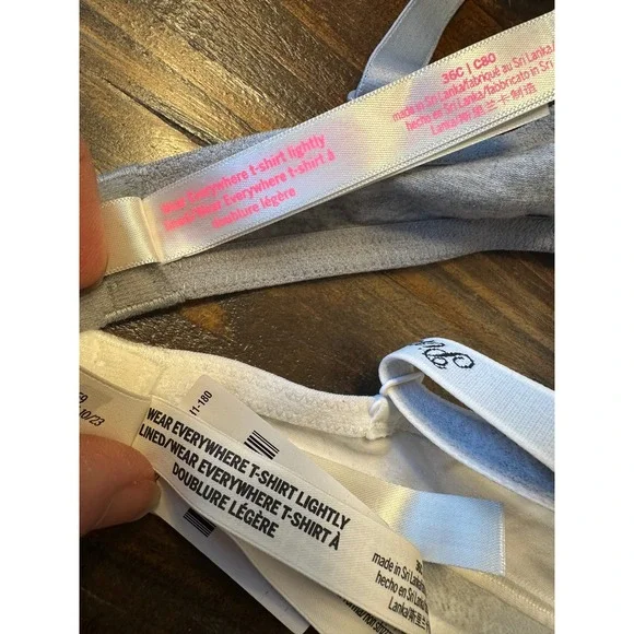 Victoria's Secret PINK Wear Everywhere Super Push Up & Tshirt Bra Lot 5pc 36C - Picture 10 of 14